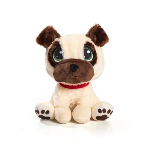 Cachorro de Pelúcia 24 cm - Leo Preto e Marrom
