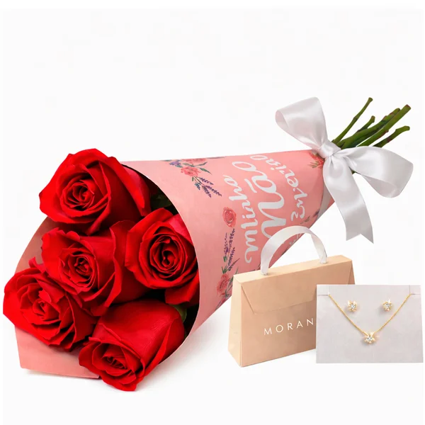 Buquê de Rosas e Conjunto Morana - Especial de Maes - Imagem 4