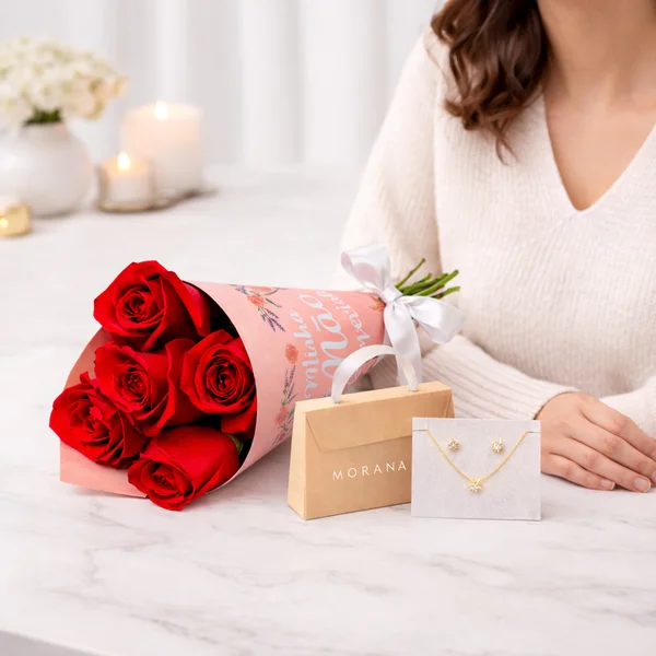 Buquê de Rosas e Conjunto Morana - Especial de Maes - Imagem 2